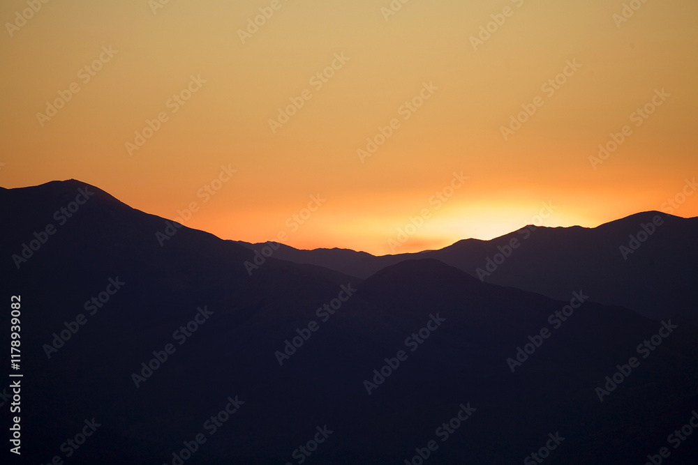 Landscape from the Mount Nemrut in southeastern Turkey at sunset Landscape from the Mount Nemrut in southeastern Turkey at sunset