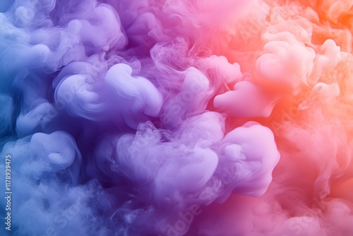 Vibrant Abstract Smoke Clouds in Soft Gradient Colors for Creative Design