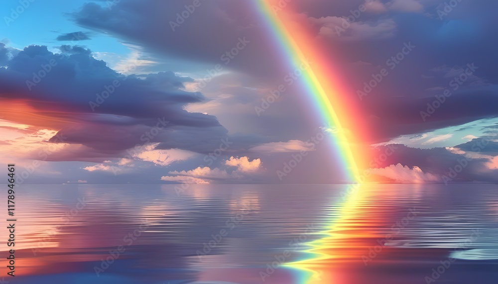 rainbow over the ocean