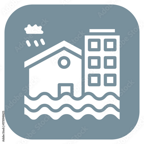 Flash Flood icon vector image. Can be used for Monsoon.