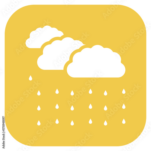 Monsoon Rainfall icon vector image. Can be used for Monsoon.