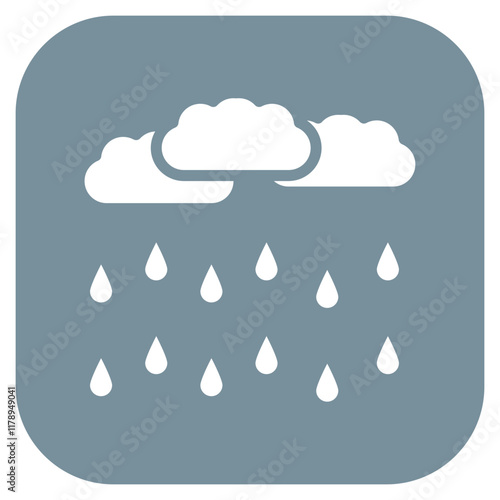 Rain icon vector image. Can be used for Monsoon.