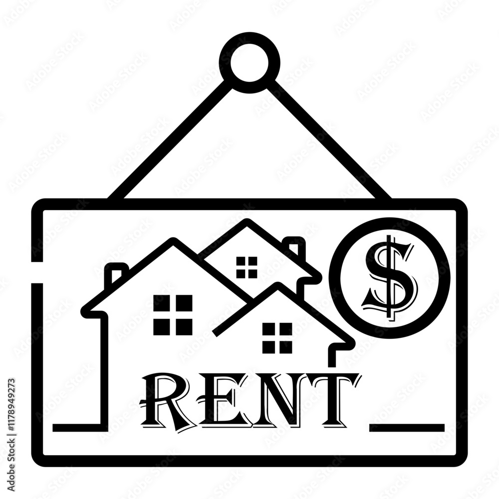 rent Line Icon