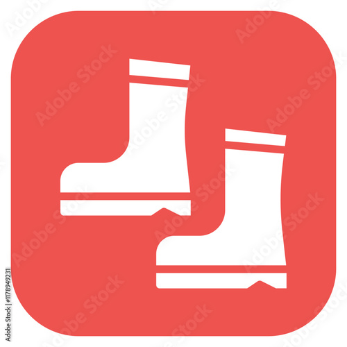 Rubber Boots icon vector image. Can be used for Monsoon.
