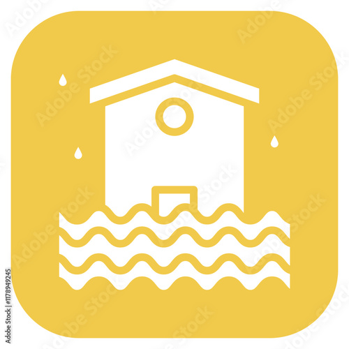 Waterlogged icon vector image. Can be used for Monsoon.