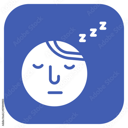 Sleepy Face icon vector image. Can be used for Time to Sleep.