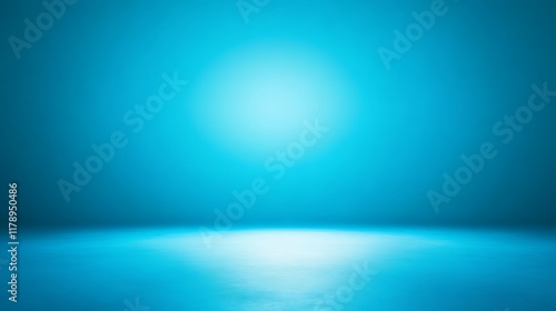 Bright blue gradient studio backdrop.