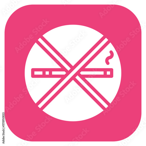 Smoke Ban icon vector image. Can be used for Quit Smoking.