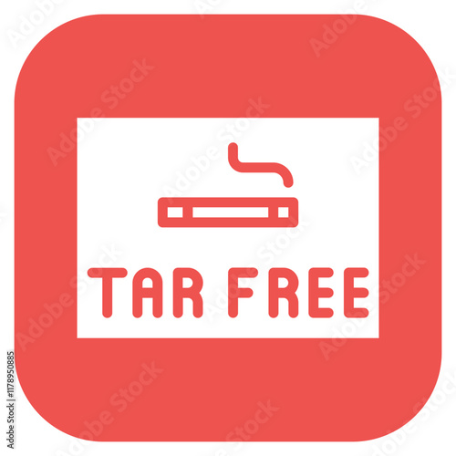 Tar Free icon vector image. Can be used for Quit Smoking.
