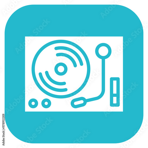 Turntables icon vector image. Can be used for Nightclub.