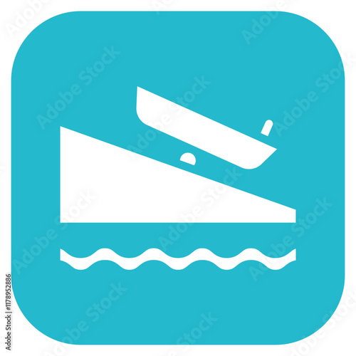 Slipway icon vector image. Can be used for Harbour.