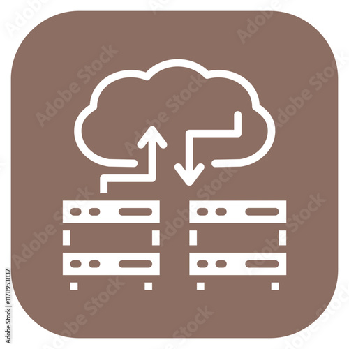 Data Replication icon vector image. Can be used for Data Storage.
