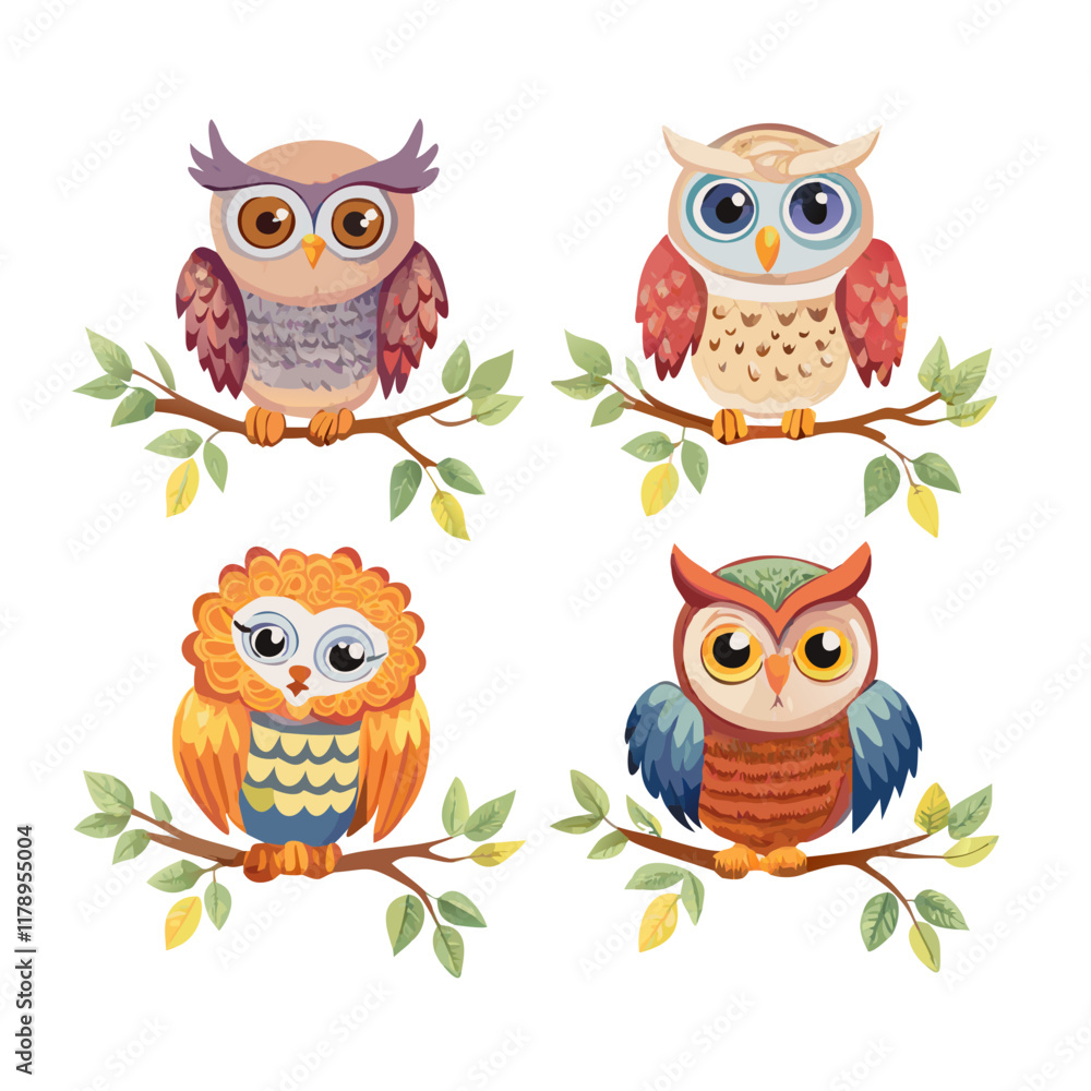 Charming Owl Vector Collection for Nature Lovers Charming Owl Vector Collection for Nature Lovers