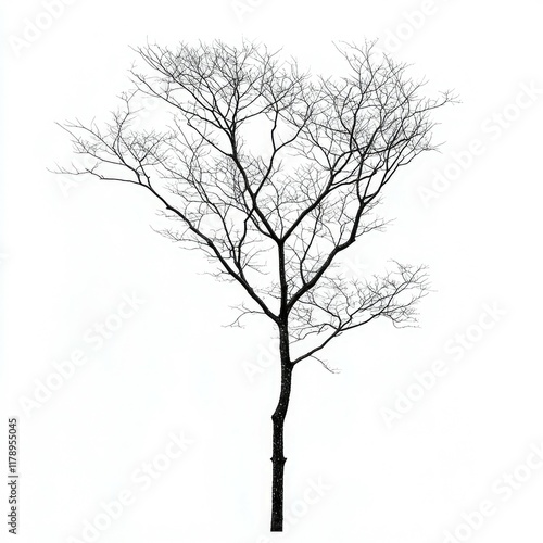 Wallpaper Mural Stark Winter Tree Silhouette: A Monochrome Nature Photograph Torontodigital.ca