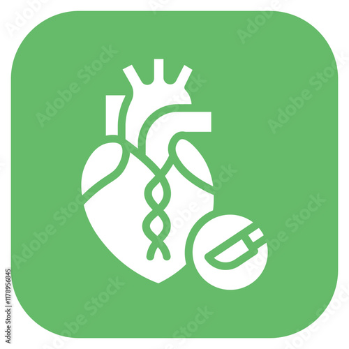Heart Bypass Surgery icon vector image. Can be used for Surgeries.