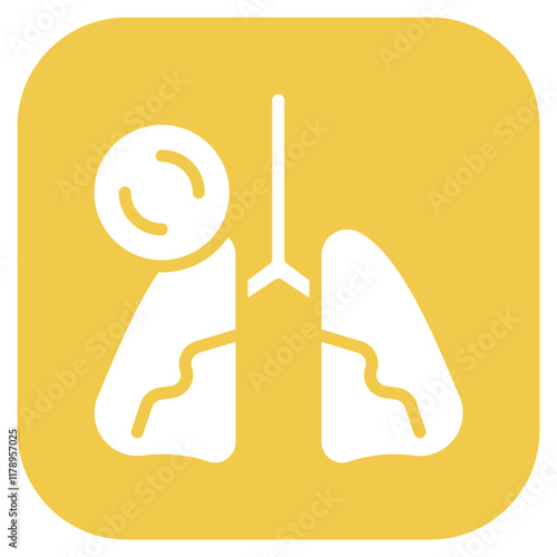 Lung Transplant icon vector image. Can be used for Surgeries.