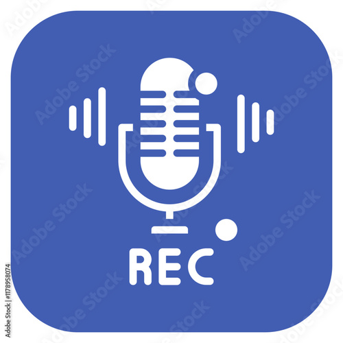 Voice Recorder icon vector image. Can be used for Voice Recognition.