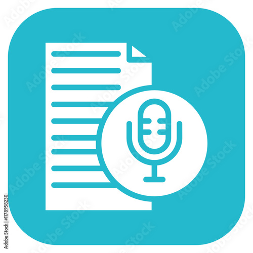 Voice Transcription icon vector image. Can be used for Voice Recognition.