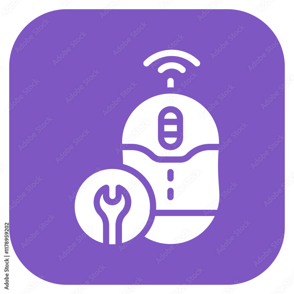 Wireless Mouse Repair icon vector image. Can be used for Devices Repair. Wireless Mouse Repair icon vector image. Can be used for Devices Repair.