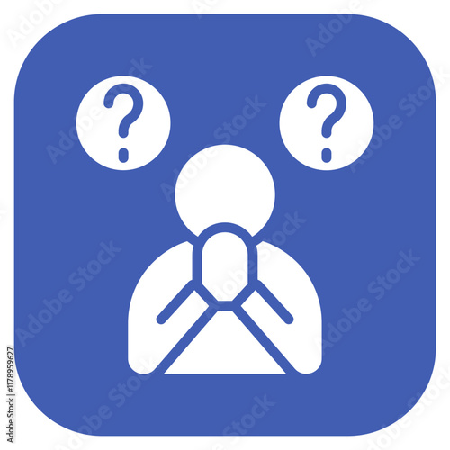 Anxiety icon vector image. Can be used for Psychiatry.