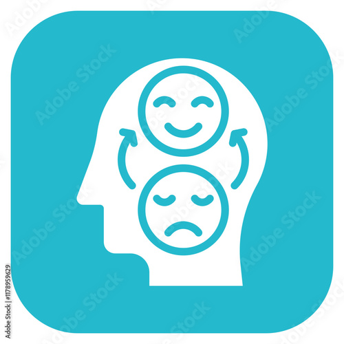 Bipolar Disorder icon vector image. Can be used for Psychiatry.