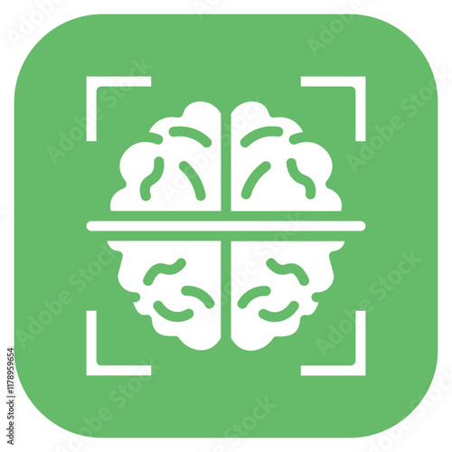 Brain Scan icon vector image. Can be used for Psychiatry.