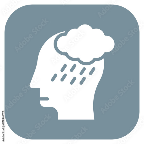 Post Traumatic Stress Disorder icon vector image. Can be used for Psychiatry.