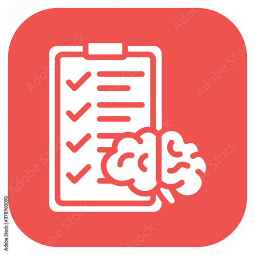 Psychiatric Evaluation icon vector image. Can be used for Psychiatry.