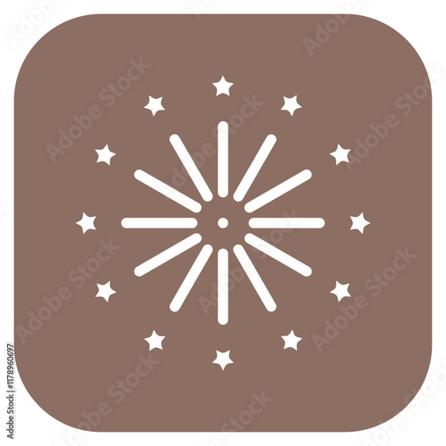Fireworks icon vector image. Can be used for Music Festival.