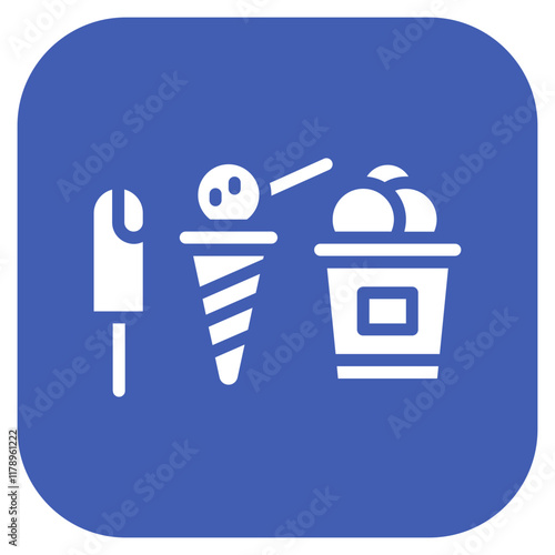 Ice Cream Flavors icon vector image. Can be used for Icecream Shop.