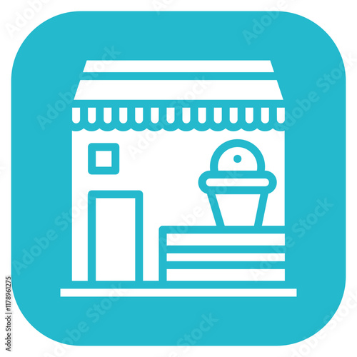 Ice Cream Parlor icon vector image. Can be used for Icecream Shop.