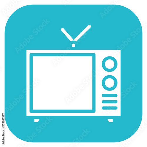 Retro TV icon vector image. Can be used for Eighties.