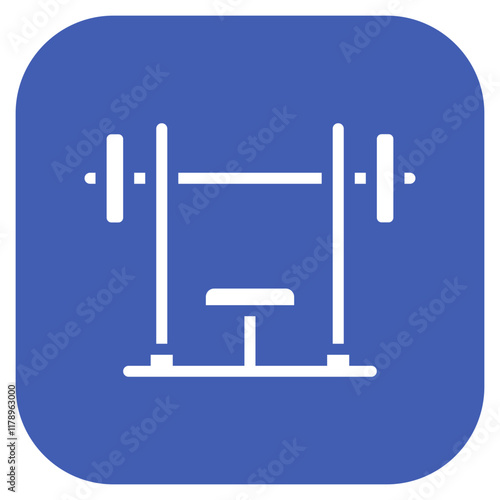 Bench Press icon vector image. Can be used for Weightlifting.