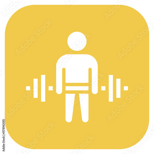 Deadlift icon vector image. Can be used for Weightlifting.