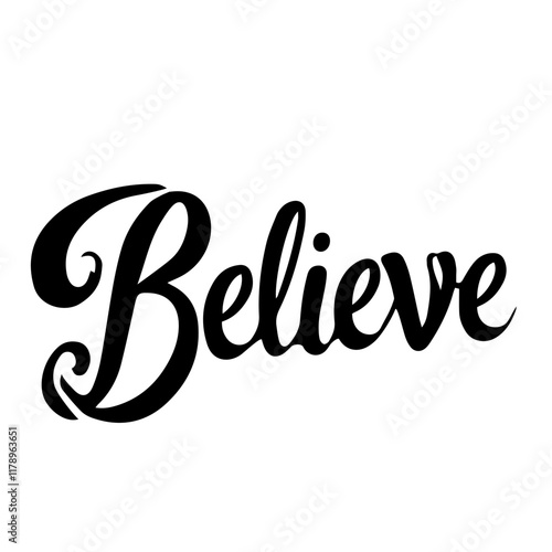 Cute lettering "Believe"