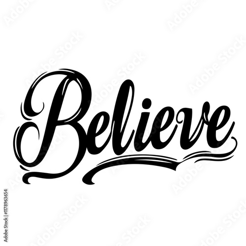 Cute lettering "Believe"