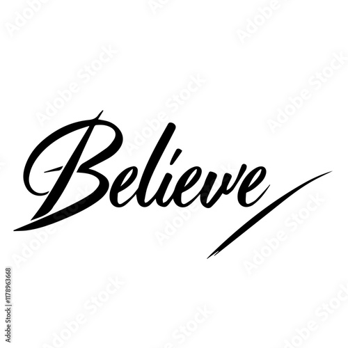 Cute lettering "Believe"