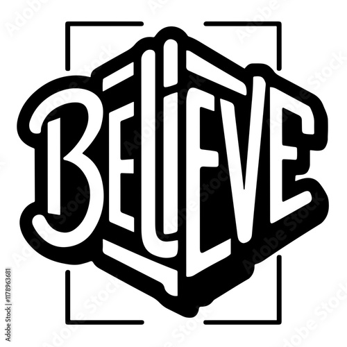 Cute lettering "Believe"