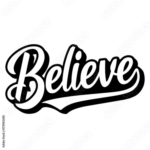 Cute lettering "Believe"