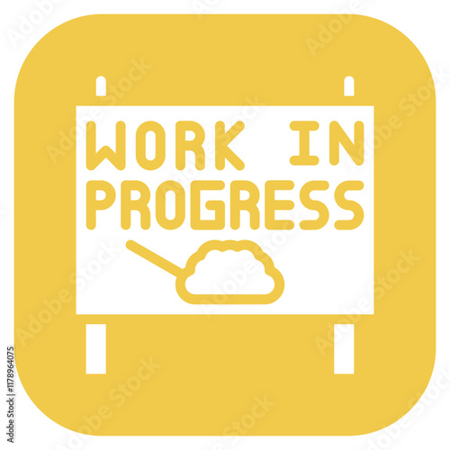 Work in Progress icon vector image. Can be used for Scrum Development.