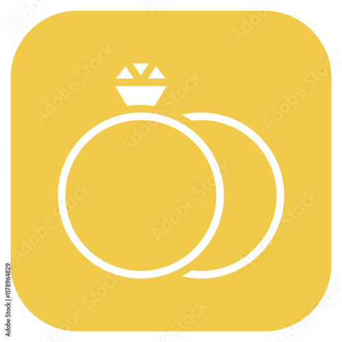 Wedding Rings icon vector image. Can be used for Honeymoon.