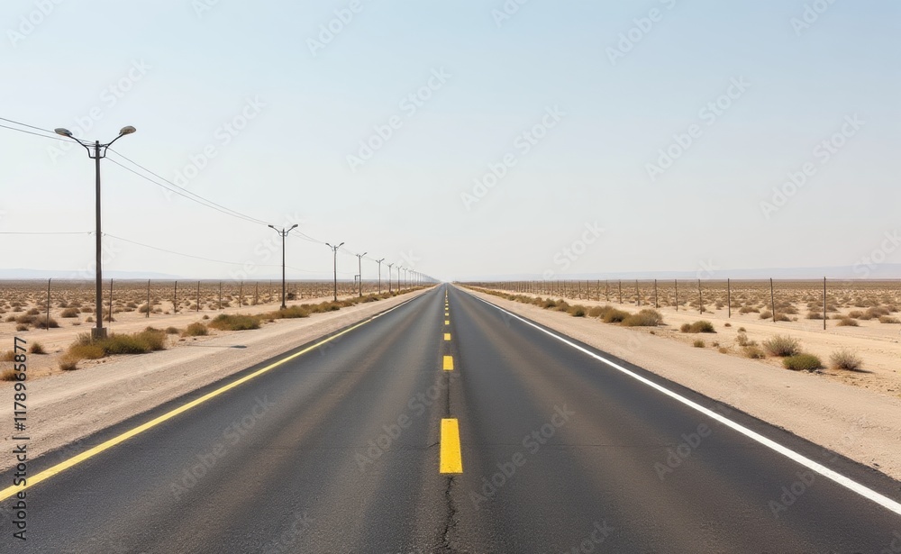 A scenic road winds through a dramatic desert landscape, with towering red rock cliffs and a clear blue sky in the background. A scenic road winds through a dramatic desert landscape, with towering red rock cliffs and a clear blue sky in the background.