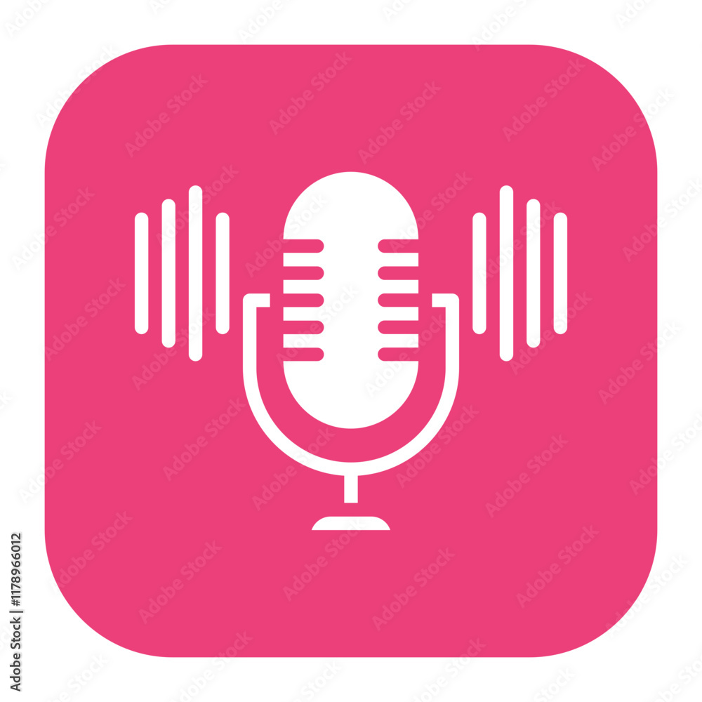 Podcast Statistics icon vector image. Can be used for Podcast. Podcast Statistics icon vector image. Can be used for Podcast.