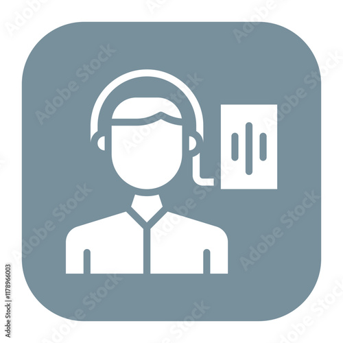 Podcast Listener icon vector image. Can be used for Podcast.