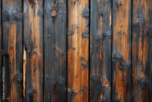 Wallpaper Mural Rustic wooden planks with weathered surface and peeling paint Torontodigital.ca