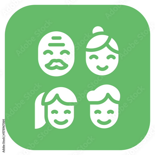 Extended Family icon vector image. Can be used for Family.