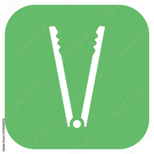 Tongs icon vector image. Can be used for Food Processing.