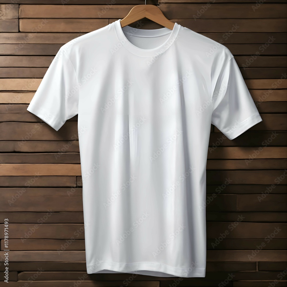 All white mockup of a white T-shirt All white mockup of a white T-shirt
