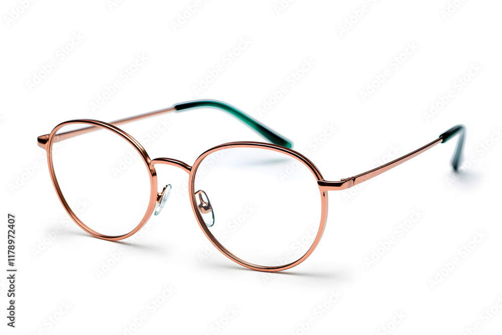 A pair of classic eyeglasses isolated on white background A pair of classic eyeglasses isolated on white background