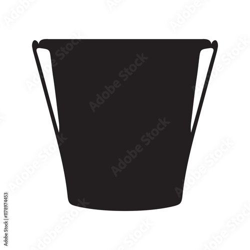 Bucket Silhouette Vector illustration